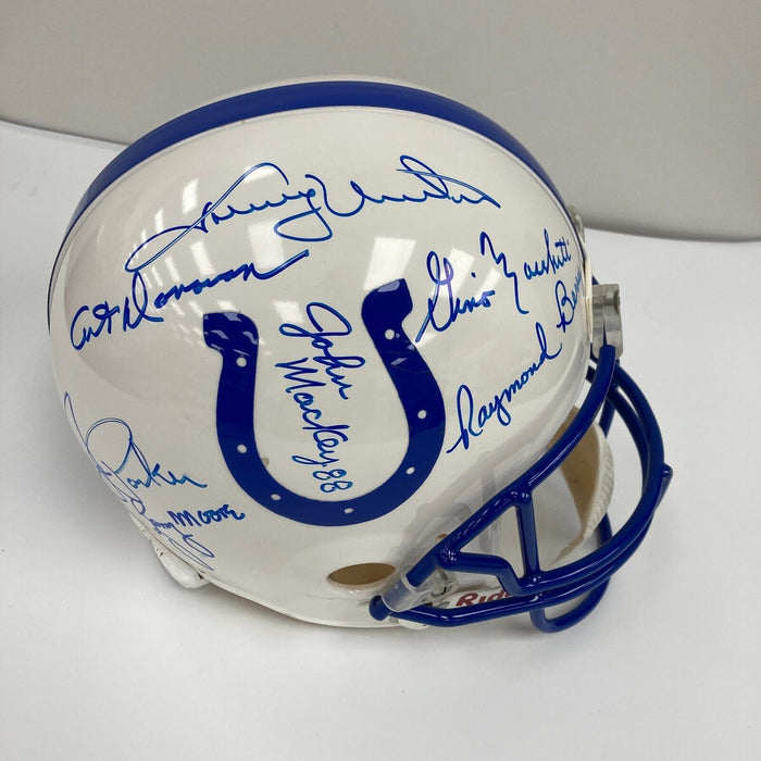 Johnny Unitas Baltimore Colts Hall of Fame Legends Signed Full Size Helmet JSA