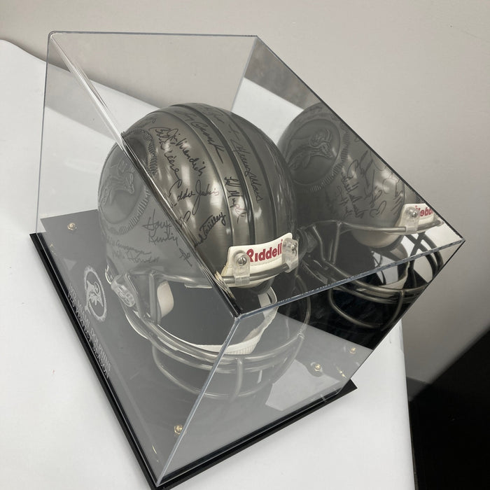 Beautiful 1972 Miami Dolphins Super Bowl Champs Team Signed Pewter Helmet JSA