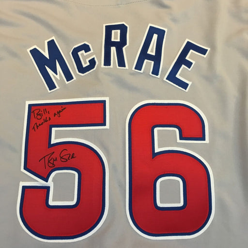 1995 Brian  McRae Signed Game Used Chicago Cubs Jersey