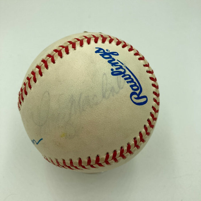 Laverne & Shirley Signed Baseball Williams, Penny Marshall, Lander Mekka JSA COA