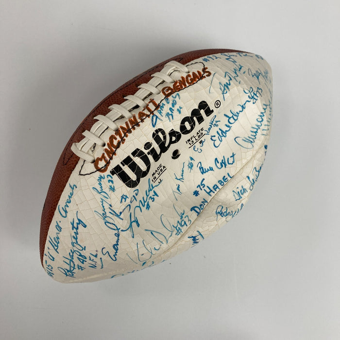1986 Cincinnati Bengals Team Signed Wilson NFL Football