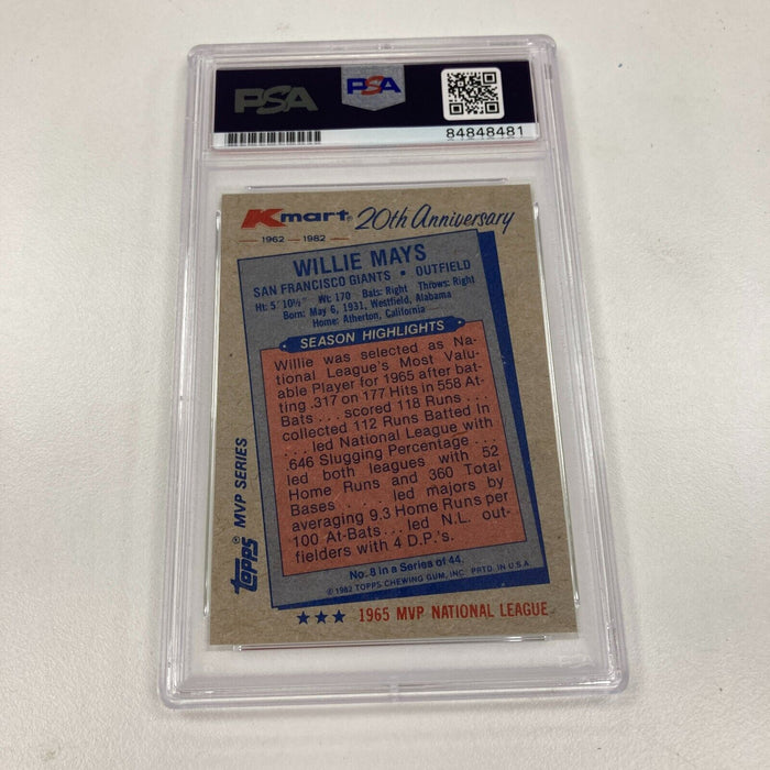 1982 Topps Willie Mays Signed Autographed Baseball Card PSA DNA