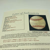 Mickey Mantle Joe DiMaggio 1970's Yankees Old Timers Day Signed Baseball JSA COA
