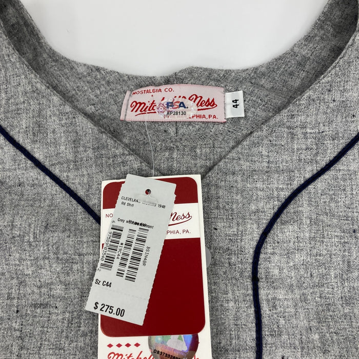 Bob Feller Signed Inscribed STATS Cleveland Indians Mitchell & Ness Jersey PSA