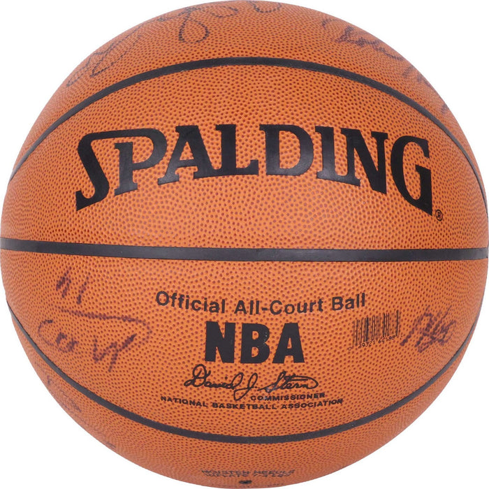 Kobe Bryant 2002-03 Los Angeles Lakers NBA Champs Team Signed Basketball PSA