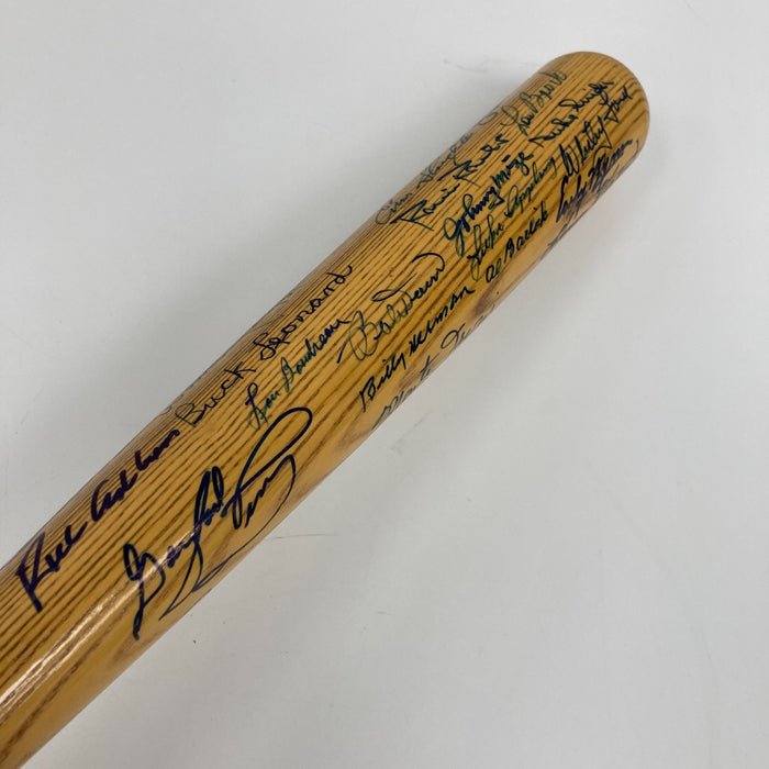 Beautiful Hall Of Fame Multi Signed Bat 34 Sigs Ted Williams Hank Aaron JSA COA