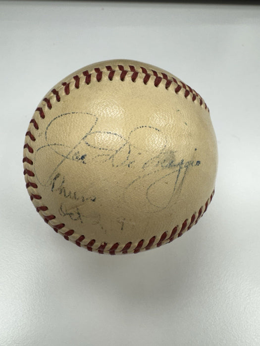 Joe Dimaggio 1947 World Series Game 3 Single Signed AL Harridge Baseball JSA