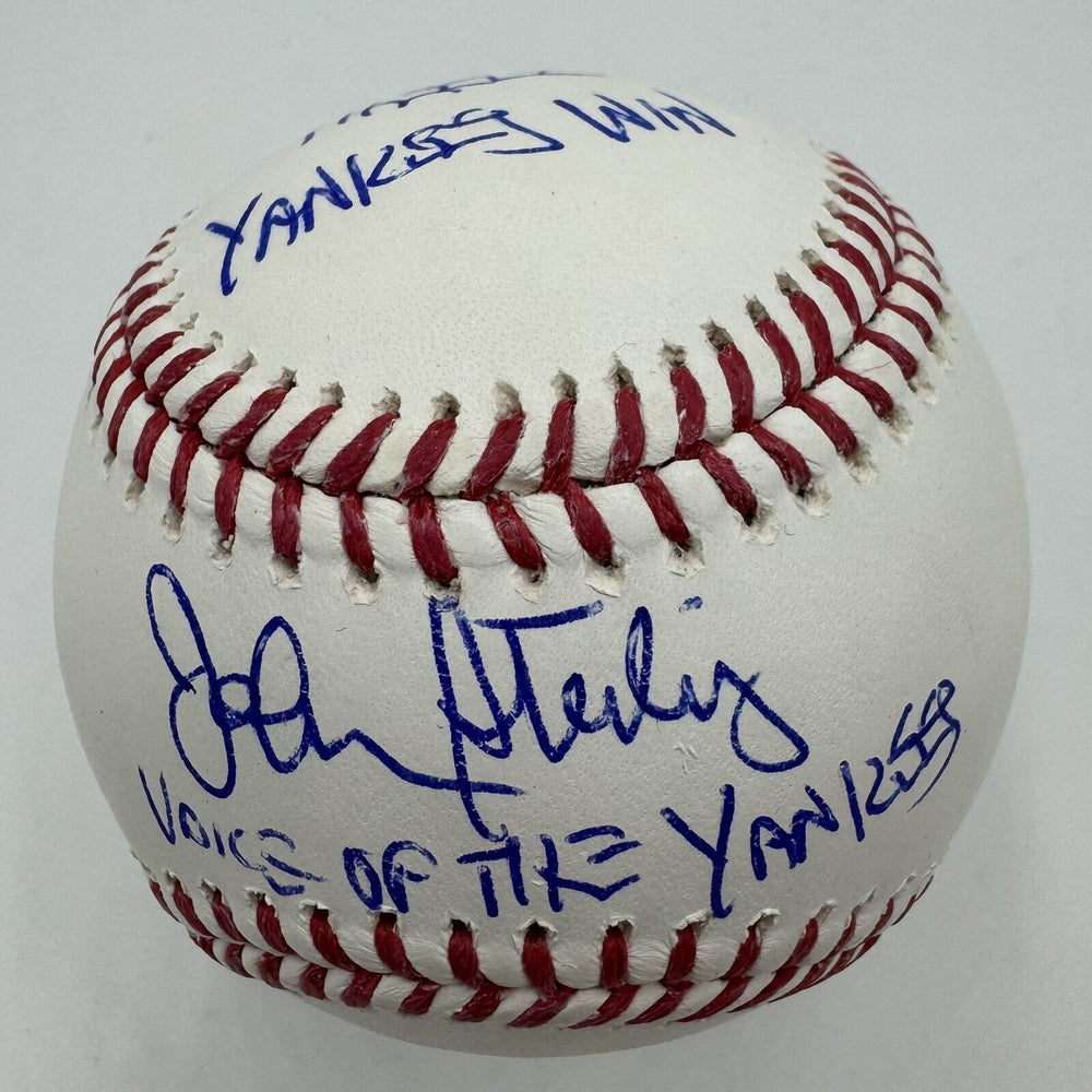 John Sterling "Voice Of The Yankees, The Yankees Win!" Signed MLB Baseball JSA