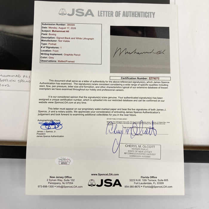 Muhammad Ali Signed 2002 The ESPY Collection #23/25 Original Photo JSA COA
