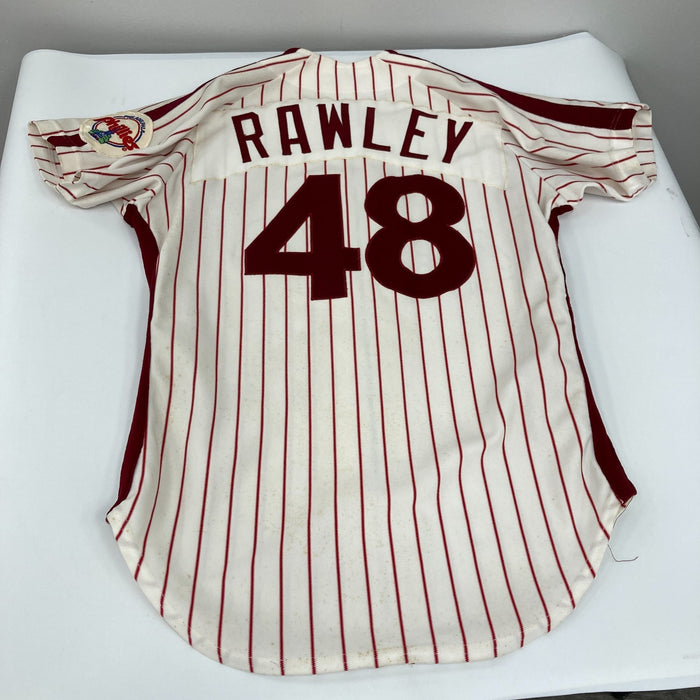 Willie Hernandez Shane Rawley Game Used Philadelphia Phillies Jersey MEARS A10