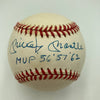 Mickey Mantle Roger Maris Joe Dimaggio Yankees Multi Signed Baseball PSA DNA COA