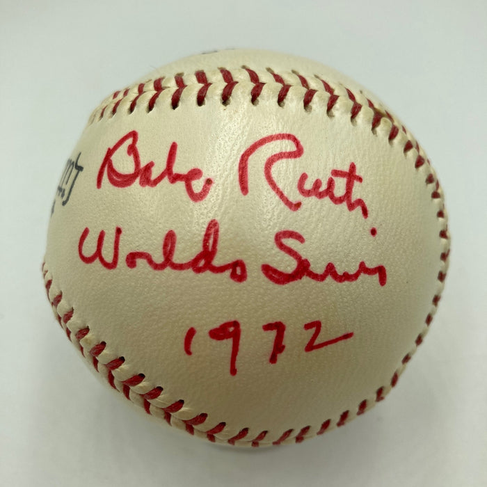 Mrs. Babe Ruth Signed Baseball 1972 World Series JSA COA