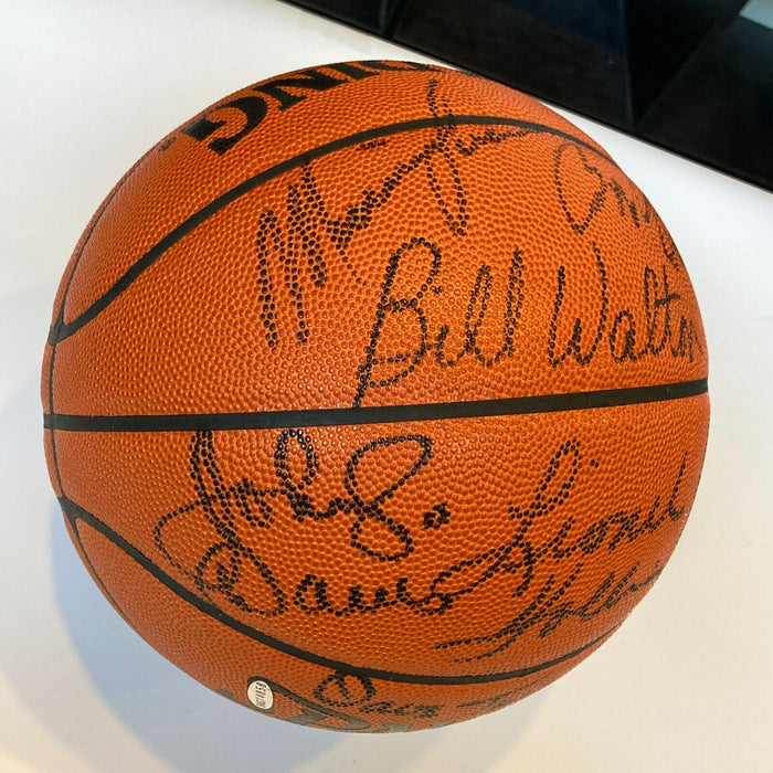 1976-77 Portland Trail Blazers NBA Champs Team Signed Basketball UDA JSA COA