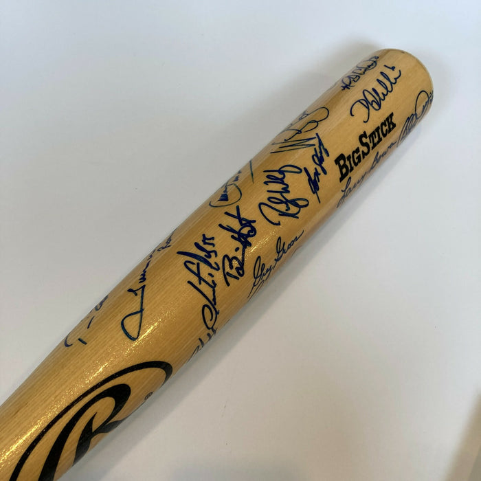 2001 Philadelphia Phillies Team Signed Baseball Bat 30 Sigs Scott Rolen JSA COA