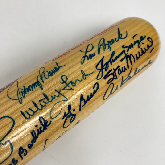 Willie Mays Hank Aaron Sandy Koufax Hall Of Fame Signed Baseball Bat 54 Sigs BAS