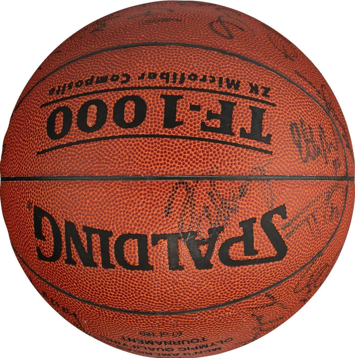 Tim Duncan Kevin Garnett 1999 Team USA Olympics Signed Basketball 19 Sig PSA DNA