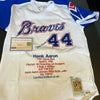 Beautiful Hank Aaron Signed 1974 Braves Authentic Jersey With STATS Steiner COA