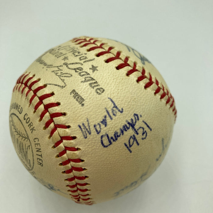1931 St. Louis Cardinals WS Champs VS Philadelphia A's Team Signed Baseball JSA