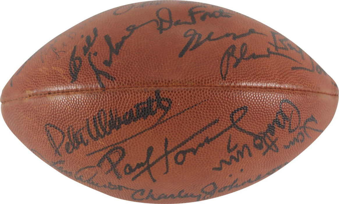 Quarterback HOF Legends Multi Signed Football 23 Sigs Bart Starr Joe Namath PSA