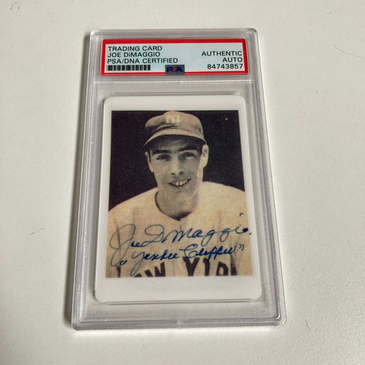 1939 Play Ball Joe Dimaggio "Yankee Clipper" Signed Porcelain Baseball Card PSA
