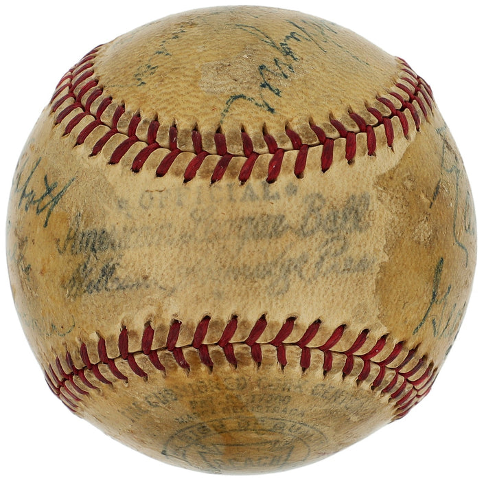 Babe Ruth, Honus Wagner, Abbott & Costello Signed Baseball Beckett COA