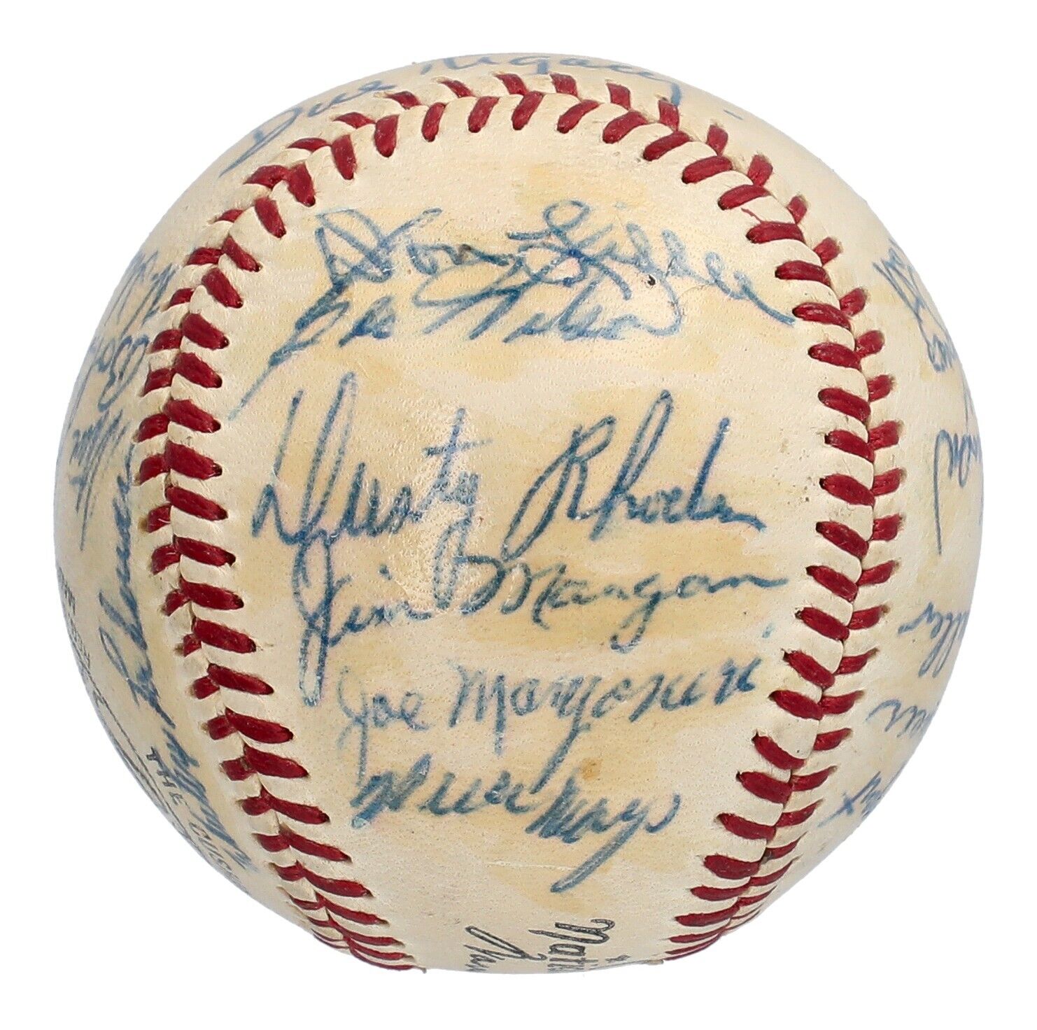 Willie Mays 1956 New York Giants Team Signed National League Baseball JSA COA