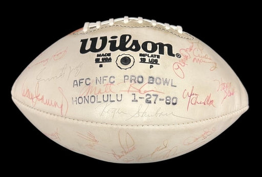 1980 NFL Pro Bowl Team Signed Wilson Official Football 30+ Sigs JSA COA