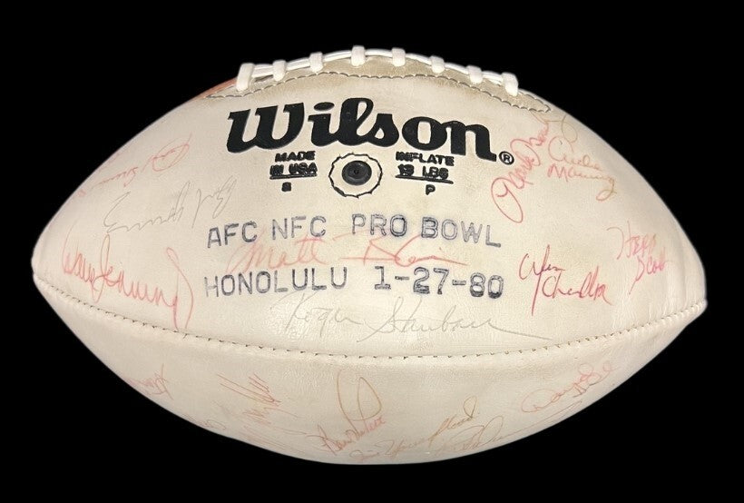 1980 NFL Pro Bowl Team Signed Wilson Official Football 30+ Sigs JSA COA
