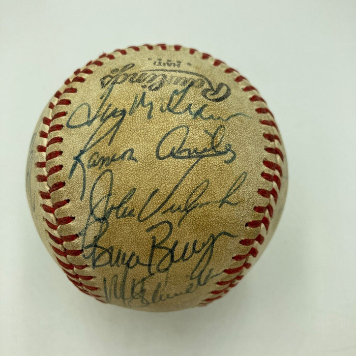 1980 Philadelphia Phillies World Series Champs Team Signed Game Baseball JSA