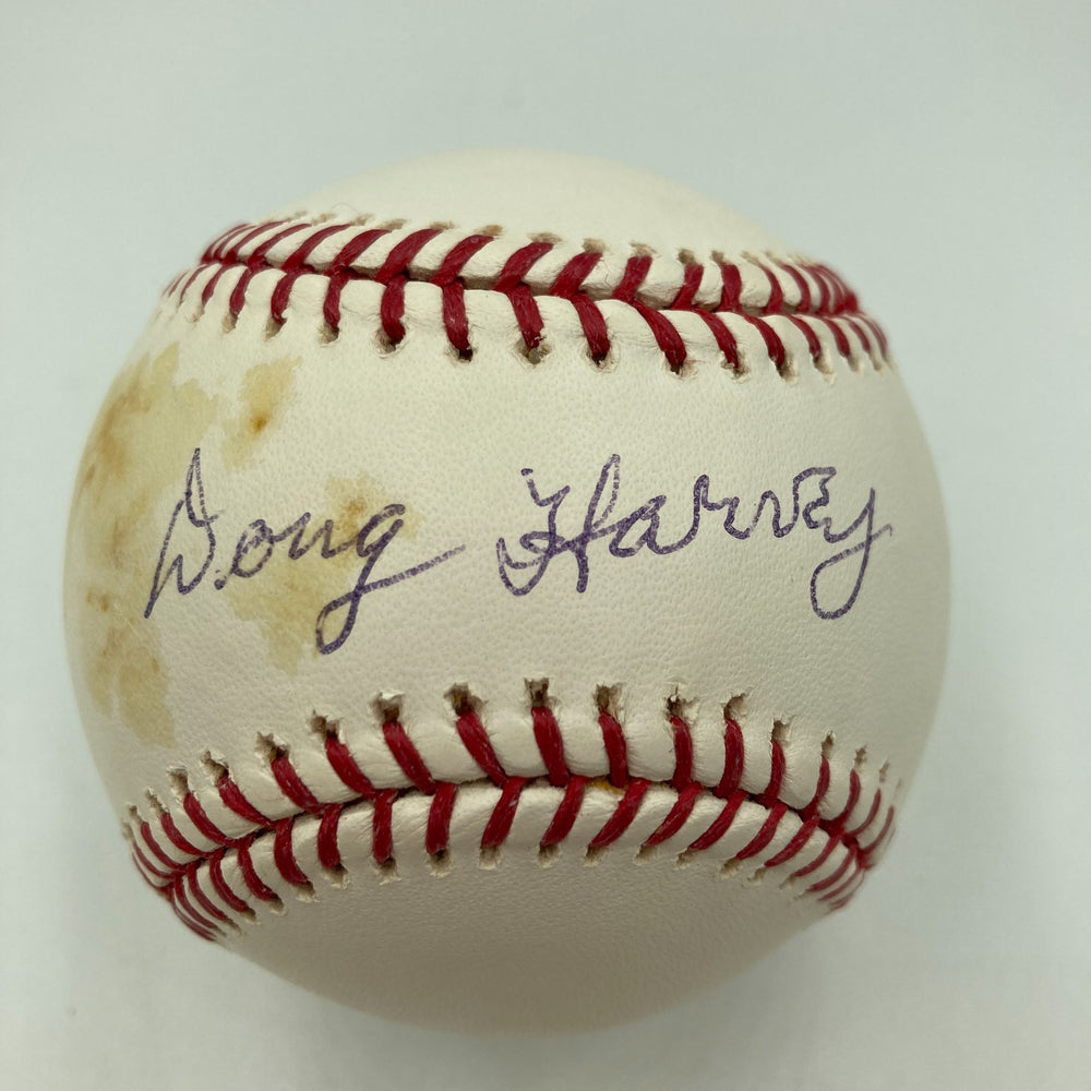 Doug Harvey Signed Official Major League Baseball JSA COA