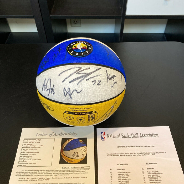 2018 NBA All Star Game Team Signed Basketball JSA COA 30 SIgs Stephen Curry