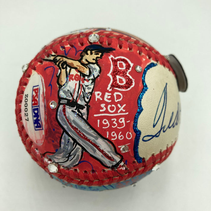 Ted Williams Signed Charles Fazzino Pop Art Baseball PSA DNA RARE
