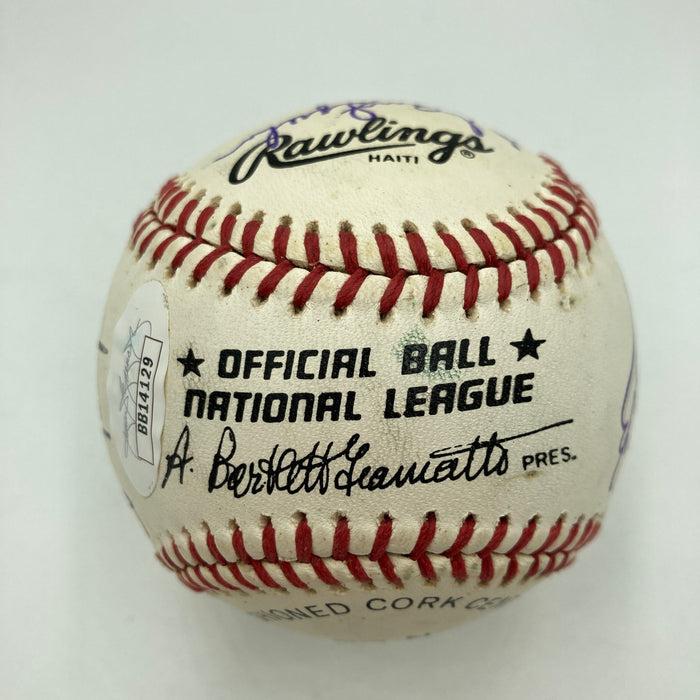 1957 Milwaukee Braves World Series Champs Team Signed Baseball JSA COA
