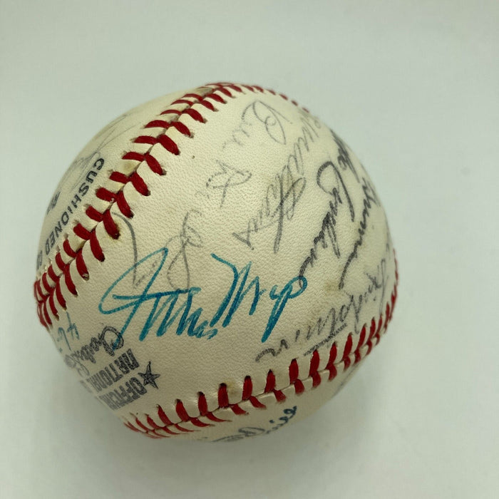 Satchel Paige Willie Mays 1979 Hall Of Fame Induction Signed Baseball JSA COA