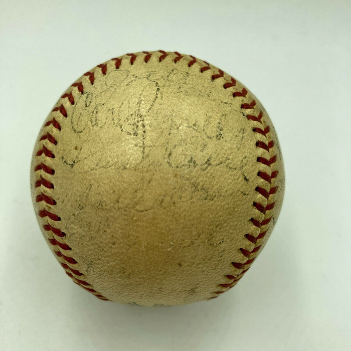 1935 Boston Red Sox Team Signed American League Baseball Moe Berg JSA COA