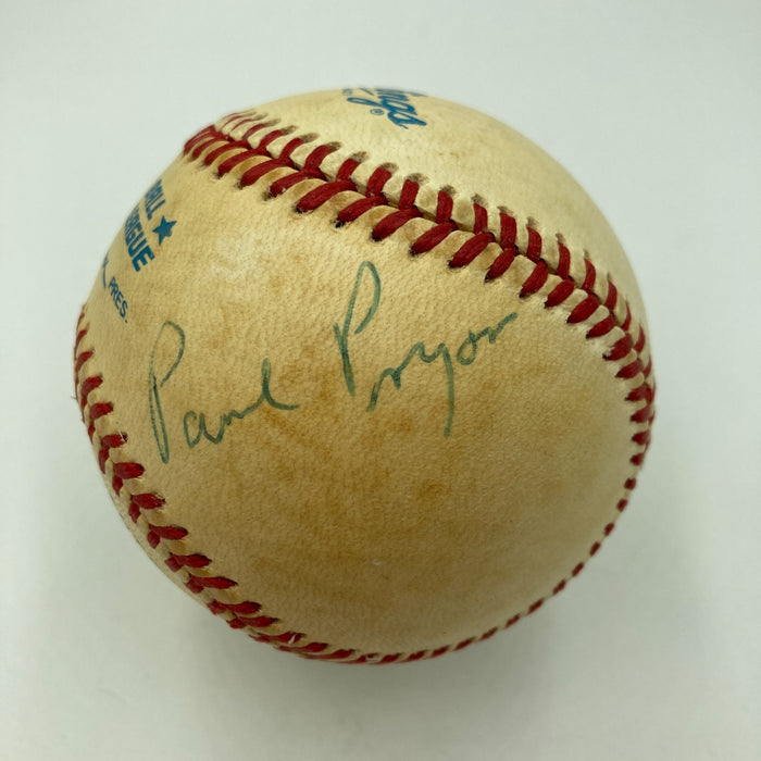 Augie Donatelli & Paul Pryor Umpire Signed American League Baseball JSA COA