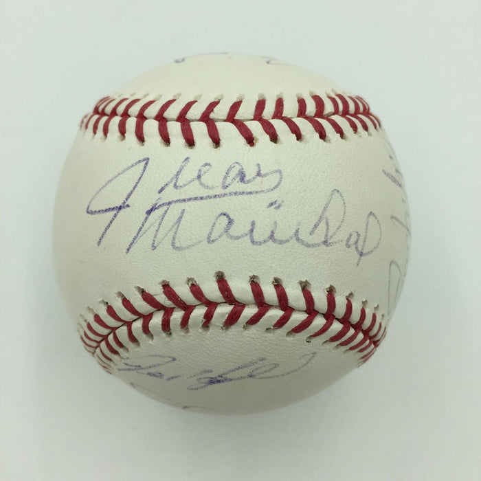 Pedro Martinez Alex Rodriguez Ivan Rodriguez Rod Carew Signed Baseball MLB Auth