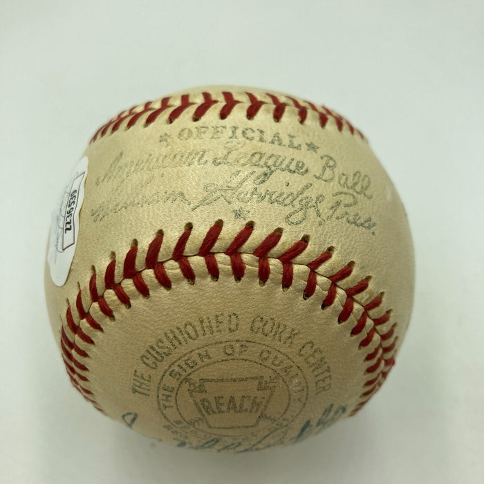 1947 New York Yankees World Series Champs Team Signed Baseball JSA COA