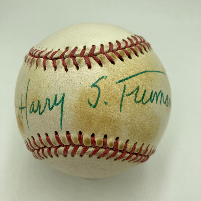 President Harry S. Truman Single Signed Baseball PSA DNA & JSA COA