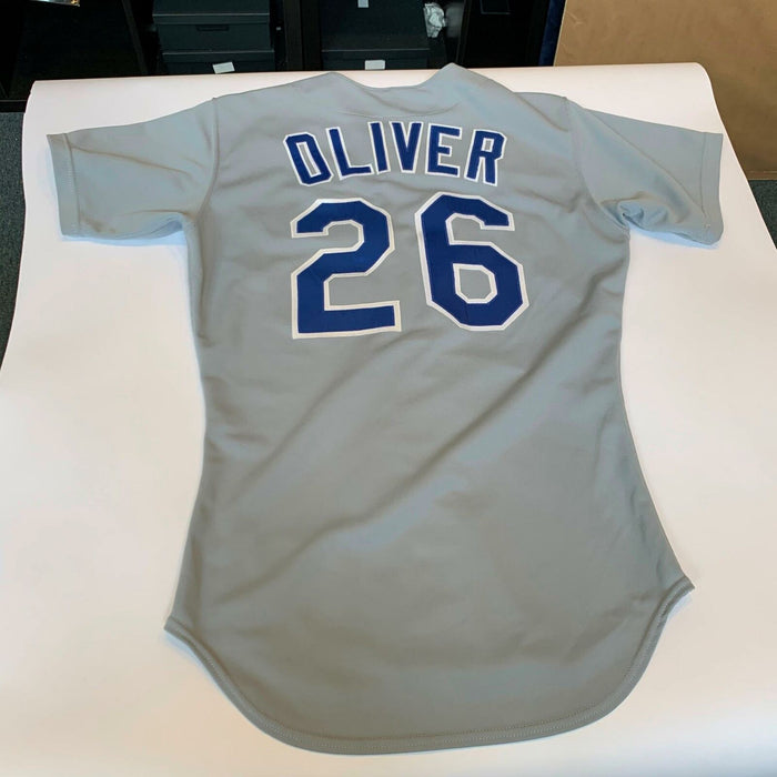 1989 Dave Oliver Signed Game Used Texas Rangers Jersey PSA DNA COA
