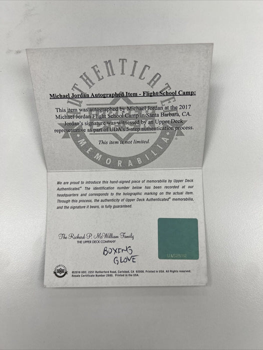 Michael Jordan & Muhammad Ali Signed Everlast Boxing Glove UDA Upper Deck & JSA