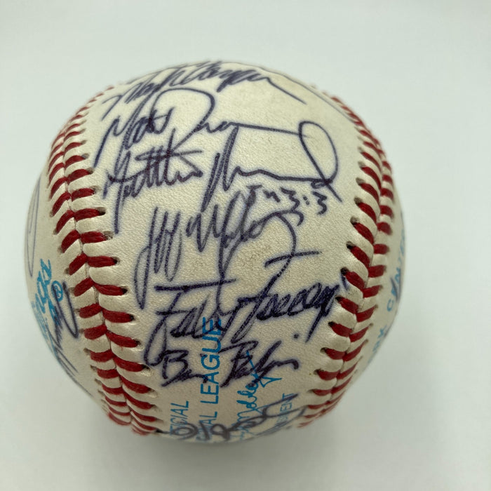 Jorge Posada Pre Rookie 1994 Columbus Clippers Team Signed Baseball