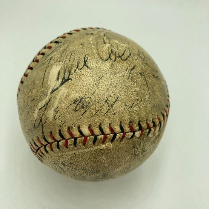 Babe Ruth Lou Gehrig Jimmie Foxx George Sisler Eddie Collins Signed Baseball PSA