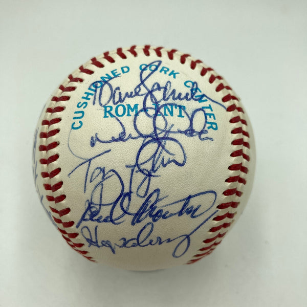Derek Jeter Mariano Rivera Pre Rookie 1995 Columbus Clippers Signed Baseball JSA