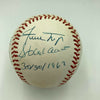 Willie Mays Hank Aaron Barry Bonds 30/30 Club Signed Inscribed Baseball Beckett