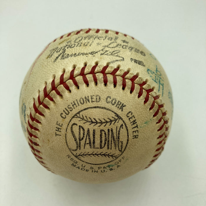 Lew Burdette 1960 No Hitter Signed Game Used National League Baseball JSA COA