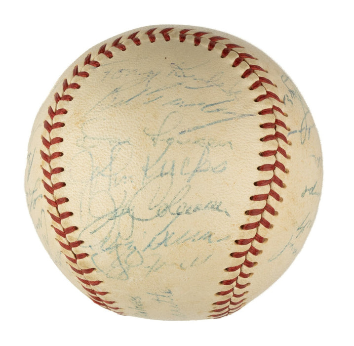 1957 New York Yankees American League Champs Team Signed AL Baseball JSA