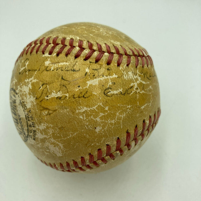 Bill McKechnie Single Signed 1946 National League Frick Baseball JSA COA HOF