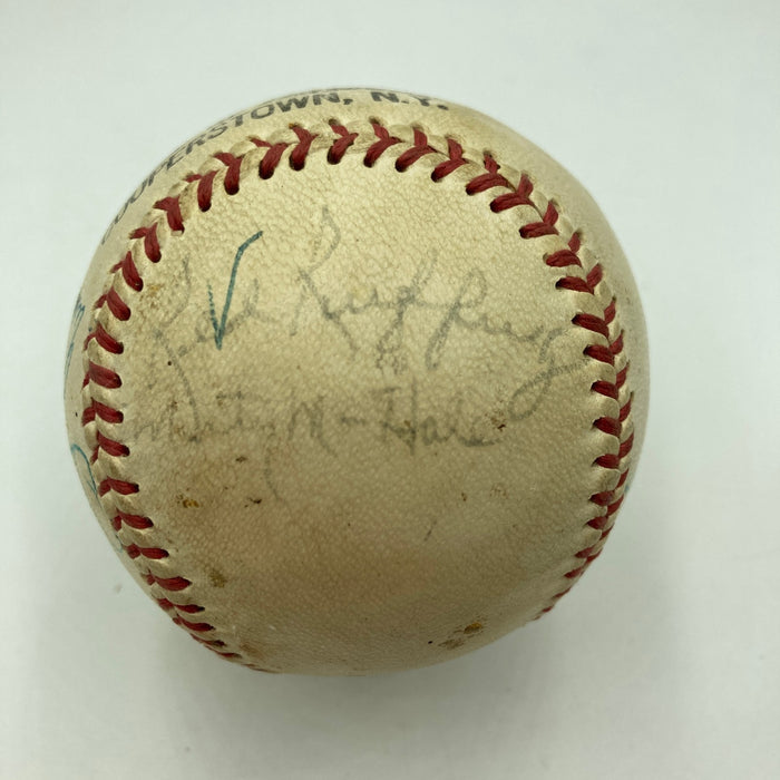 Ray Schalk Lloyd Waner Red Ruffing & 1968 Tigers Signed Baseball JSA COA