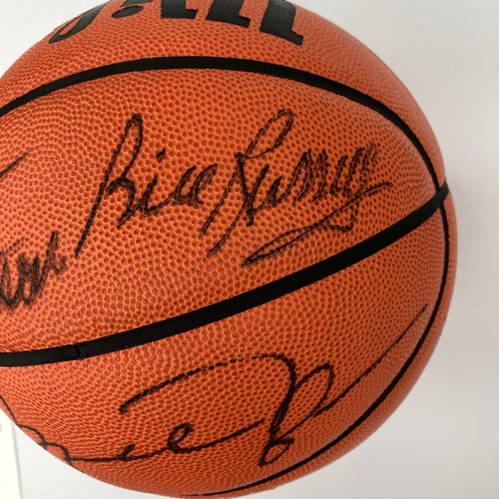 Michael Jordan Bill Russell Magic Johnson Larry Bird Signed Basketball UDA & JSA